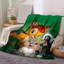 1 vnt., Bambi, Pukis ir Gėlė Disney Namų Dekoro Antklodė Minkštas pledas Sofai, Lovai, Automobiliui, Kelionėms, Stovyklavimui, Biurui Dienos Miego dovana Draugams 80x120cm brown
