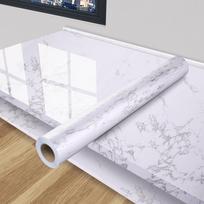 Juodo marmuro lipni vinilinė tapyba virtuvėms - Vandeniui ir aliejui atspari 60cm-1m pilka