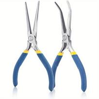 2 vnt. 6 colių mini replių su adatėlėmis ir patogiomis rankenomis bei ilgomis replėmis rinkinys rankų darbo rankdarbiams 2pcs gray