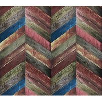 Vintage Faux Wood Planks Peel and Stick Wallpaper Herringbone Wood Panel Self Adhesive Wall Paper for Cabinet Drawer Shelf Liner 1mx45cm gray