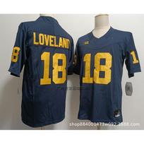Michigan Wolverines Football Jersey Cotton Blend Training Shirt Mens College Style Embroidered Team Uniform XXXL yellow