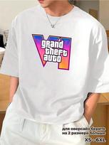 T-Shirt with GTA 6 Print S white