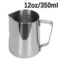 Premium Frothing Jug Latte Art Milk Frother Pitcher Stainless Steel Size Jug Espresso Barista High Quality Tool Coffee Accessories Coffee Milk gray