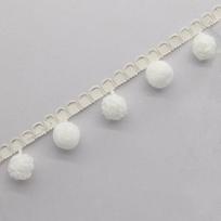 3/4/5 Meter PomPom Tassel Fringe Lace Trim Pom Pom Balls Pendant For Sewing Curtain Accessorie Tablecloth Home Textile Cushion 2M white