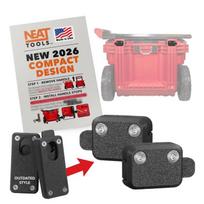Neat Tools Milwaukee PACKOUT Rolling Tool Box Packout Mod Quick Release Pin Kit Black Plastic & Silver Pins 4mm x 25mm