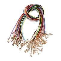 10pcs 1.5mm Handmade Leather With Lobster Clasp String Cord Adjustable Braided Rope For DIY Necklaces Pendant Charms Findings 1.5mm-20pcs beige