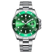 R ONTHEEDGE Men's Analog Quartz Diver-Style Watch - Rotating Bezel, Large 41mm Dial, 3 ATM Water Resistant black