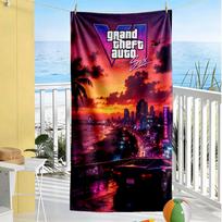 Grand Theft Auto Beach Towel Super Soft Absorbent Comfortable Lightweight Suitable for Swimming Gym Camping Yoga Vacation 80cmx160cm(31x63inch)