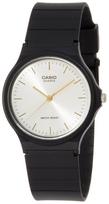 CASIO Analog Watch MQ-24-7E2 Quartz Men's White Resin Band Everyday Water Resistant black