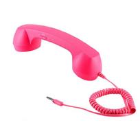 Type-C/3.5mm laidinis mikrofonas ragelis rankinis telefono imtuvas mobiliesiems telefonams 3.5mm Rose Red