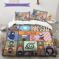 Naruto Comfortable Duvet Cover Soft, Kids Bedding Gift Set,Various Sizes-HE55 EU Single 135*200cm/53x79in 3pcs gray