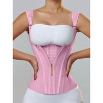 Retro Neoprene Cross-Back Waist Trainer & Body Shaper XS rožinė