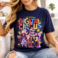 2026 The Amazing Digital Circus Tshirt Unisex Unisex Summer 100 Cotton Clothing Cartoon Short Sleeve Tops Streetwear Fan Gift S brown