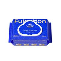 FulCotton Flushable Wet Toilet Wipes blue