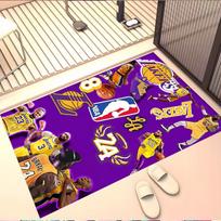 NBA Print Rug, Washable Floor Carpet, For Entryway Dorm Laundry Room Office Study, Home Decor Birthday Christmas Gift 50cmx80cm white
