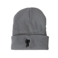 Warp Knit Billie Eilish Beanie Hip Hop Style And Embroidered Letters Gray gray