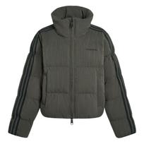Adidas Originals Essentials Herringbone Loose Warm Stand Collar Zipper Puffer Jacket Women outerwear KG4910 XL black