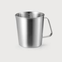 Food-Grade 304 Stainless Steel Measuring Cup Set (0.5-2L) with ml Scale, Thickened for Kitchen Baking/Milk Tea, Includes Measuring Spoon, KFS-022 500ml sidabras