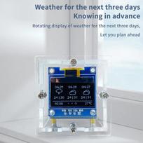 Esp8266 Mini orų laikrodžio rinkinys Elektroninė oro stotis Daugiafunkcis Wifi skaitmeninis laikrodis „Pasidaryk pats“ litavimo projektų praktikos rinkinys 1set
