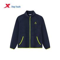 Xtep Children's Solid Color Warm Winter Jacket 130 black