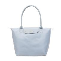Women S Splicing Nylon Tote Bag Large Capacity Commuter Mommy Travel Bag mėlyna