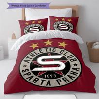 AC Sparta Praha logotipas Patalynės antklodės komplektas Antklodės užvalkalas Pagalvės užvalkalas Namų dekoracija Gimtadienio dovana (1 * antklodės užvalkalas + 2 * pagalvės užvalkalai, be šerdies) 140x200cm gray