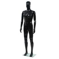 Male Display Mannequin with Glass Base Black 185 cm