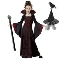 Helovino Juodos Raganos Vampyro Cosplay Kostiumas Vaikams Mergaitėms Disfraz Karnavalo Persirengimo Šventė Moterims Vaikų Spektaklio Drabužiai 130cm black