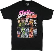 Retro Anime JoJo's Bizarre Adventure Stardust Crusaders Character Grid Oversize 130 gray