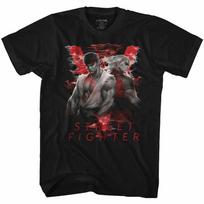 Street Fighter Smoky V Black Adult T-Shirt Unisex T-Shirt XXXXL gray