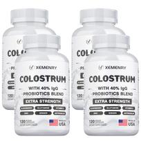 Bovine colostrum capsules, containing a probiotic blend, elderberry, and astragalus, suitable for both men and women. 120*4