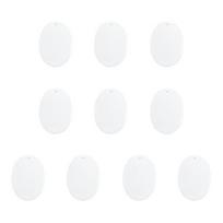 Sublimacinis keraminis papuošalas Baltas sublimacinis tuščias papuošalas Neužbaigtas kalėdinis kabantis papuošalas su virvele rankdarbiams DIY šilumos spaudos spausdinimui D 10 pcs white