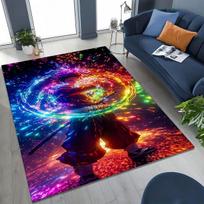 Anime Demon S-Slayer Kamado Nezuko Tanjirou Animacinis kilimas miegamajam svetainei sofai namų durų kilimėlis dekoras, vaikams neslystantis grindų kilimėlis 40x60cm( 15x23in ) blue