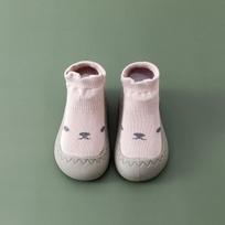 New Baby Socks Shoes Infant Color Matching Cute Kids Boys Shoes Doll Soft Soled Child Floor Sneaker First Walkers Toddler Girls 15.1cm rožinė
