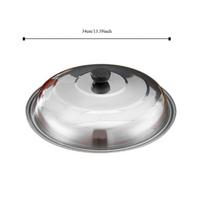 Universal Stainless Steel Pot Cover 28/32/36/40cm Frying Pan Cover Round Pot Lids Cover  Household 34cm white