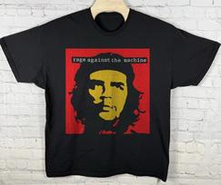 Rage Against The Machine Che Guevara Unisex Black T-shirt S- M red