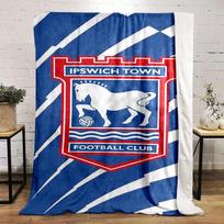 Ipswich Town Football Club Crest printed Flannel blanket for bedroom, living room, sofa, and nap 80x120cm(31*47in) red