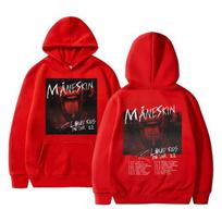 Maneskin Louds Kids Gets Louder Tour Hoodie Unisex Hip Hop Streetwear Vyriški dideli megztiniai Unisex moteriški pankroko grupės megztiniai XL black
