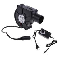 JAV/ES kištukas Grilio ventiliatorius Oro pūstuvas 12V Didelis oro srautas 110V 220V AC maitinamas ventiliatorius black