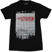 The Strain Unisexs T Shirt Bloody Bathroom Tile Logo Image XL gray