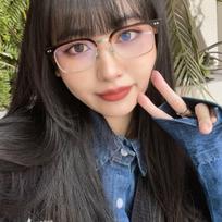 LOOKING4U Neo Retro 52010 Half Frame Horn-Rimmed Glasses Brown BROWN beige
