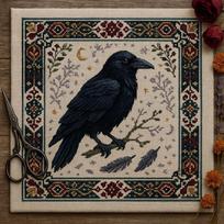 DIY Hummingbird Cross Stitch Kit Non-finished Products with Floral Pattern Cross Stitch Kits Birds Cross Stitch Kit