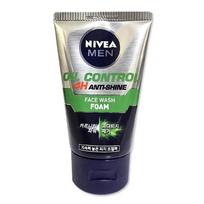 NIVEA MEN Oil Control Face Wash Cleansing Foam 100g gray