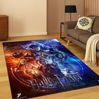 3D H-Harry Magijos Mokyklos Ženklas Animacinis Kilimas Kilimas Miegamojo Svetainės Sofos Durų Kilimėlis Namų Dekoras, Vaikų Žaidimų Zonos Kilimas Neslystantis Dovana 40x60cm blue