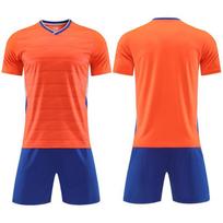 Futbolo kostiumas vyriškas futbolo sportinė apranga vaikų treniruočių drabužiai trumpomis rankovėmis futbolo marškinėliai komandos uniforma 3xl (height 180-185cm) oranžinė