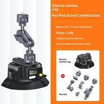 4.5 Inch Electric Auto Pump Suction Cup Camera Mount with Aluminum Ball Head Magic Arm Compatible with DJI Insta360 Go Pro Cup and Pea Pod