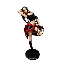 25CM Anime One Piece Flag Diamond Ship cowboy Boa Hancock PVC Figure Collectible Model Toy One Piece Boa Hancock Gift doll black