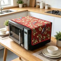30x90cm Anti-Fouling Cotton Linen Microwave Dust Cover Oven Protective Cloth 30x90cm brown