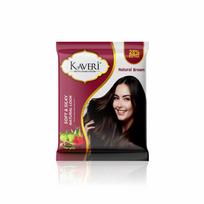 Kaveri Henna-Based Hair Color Natural Brown for Men & Women | No Ammonia, Enriched with Vital Herbs | Long-Lasting Hair Dye | 15g Each (Pack of 20) brown