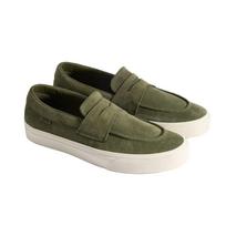 VN001159CJY Vans Loafer 53 Vintage Suede  Olive/Marshmallow  (Men's) 8 black